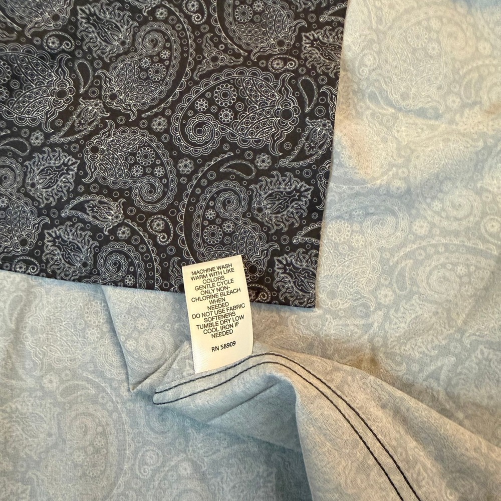 Murano Performance Button Up Shirt Mens 4XT Black Paisley Stretch Quick Dry NWT - Picture 7 of 11